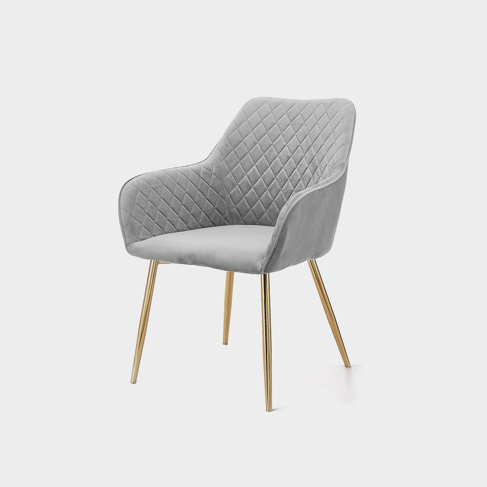 Angela Luxury Modern Restaurant Dining Chair Nordic Upholstered Fabric Velvet - Image 2