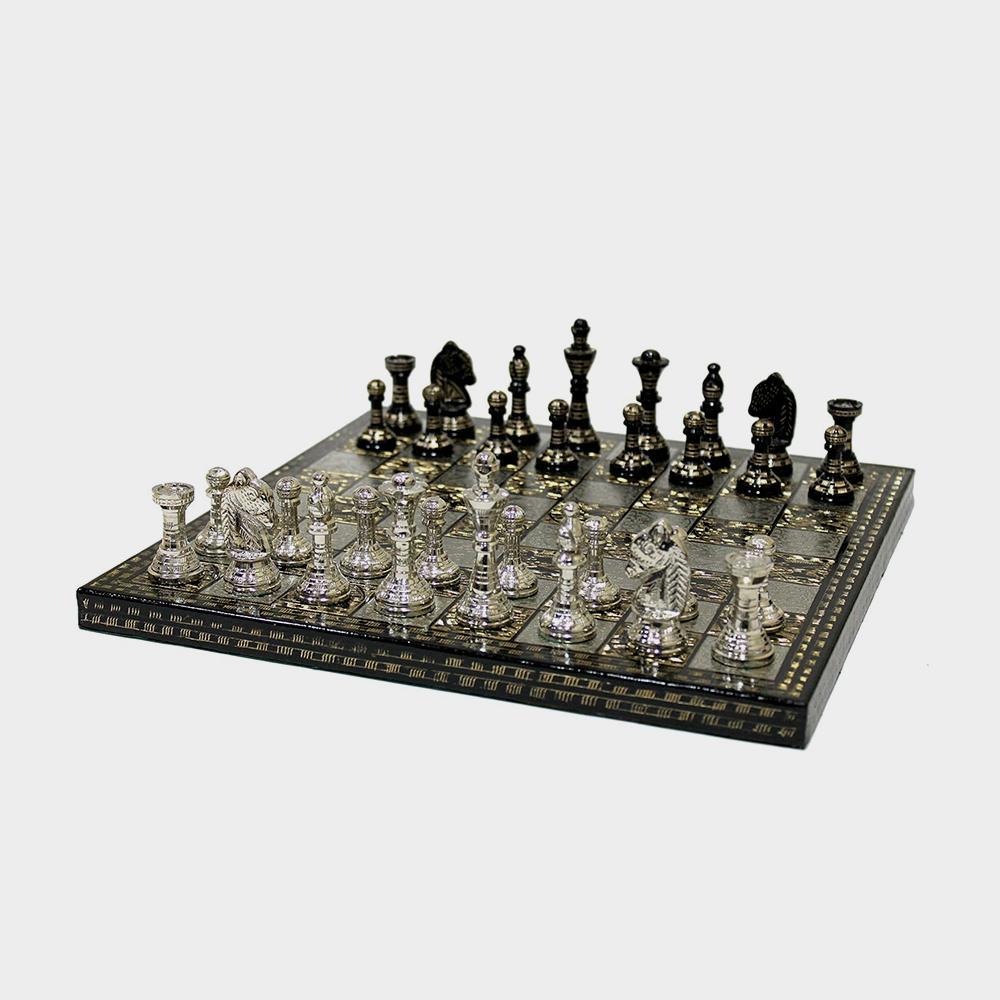 StoneKraft Collectible Brass Board Chess Game Board Set With 100% Brass Pieces Chessmen Coins - Image 4