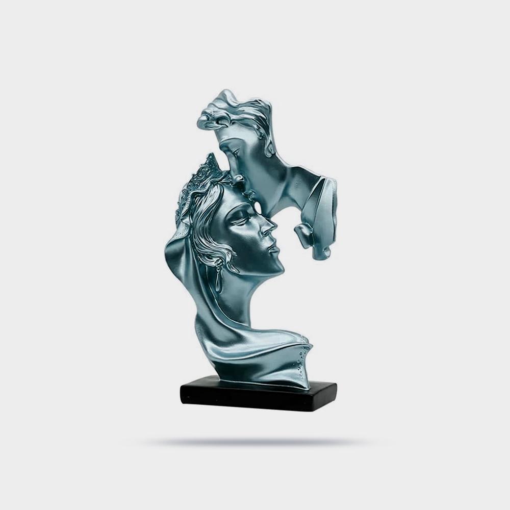 Couple Figurines Statue Romantic Carved Crafts Ornament Kissing Lover Resin Sculpture Modern Art - Image 3